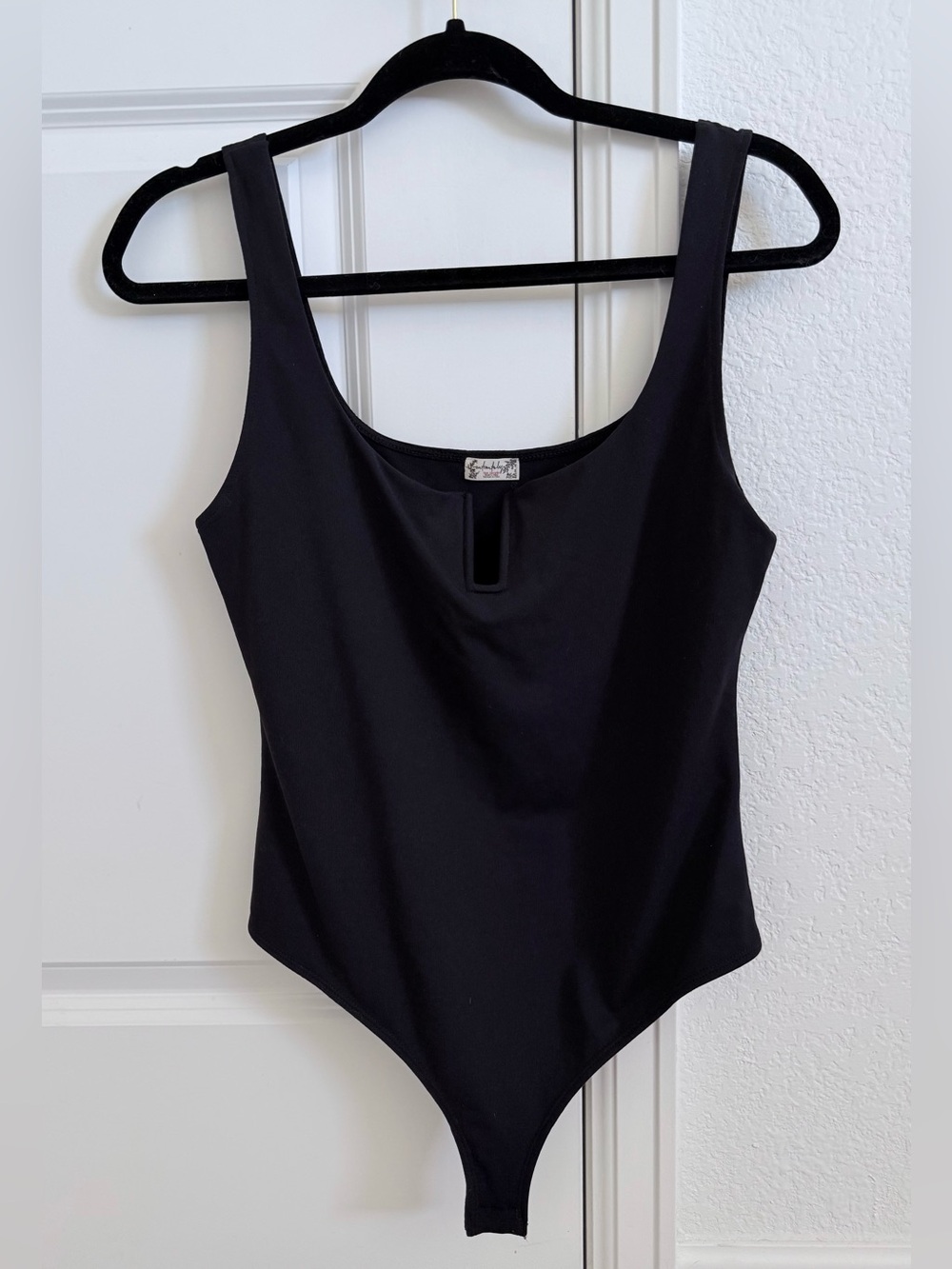 Free People Black Sleeveless Bodysuit Womens Medium